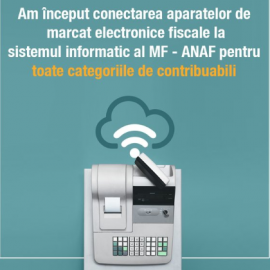 Verificarea conectării caselor de marcat la sistemul informatic MF-ANAF